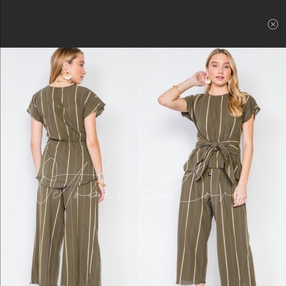 Striped Olive Outfit - Picture 4 of 5